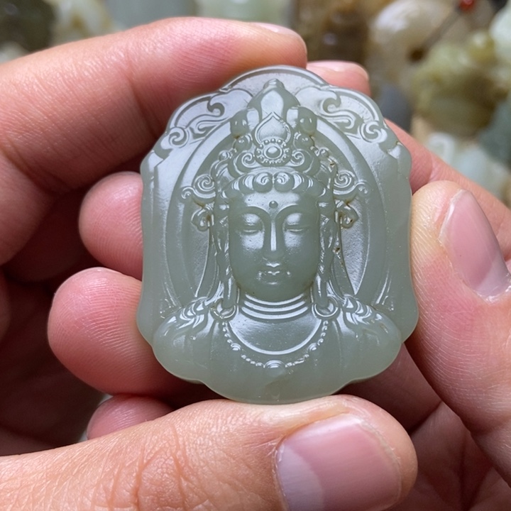 和田玉未镶嵌挂件