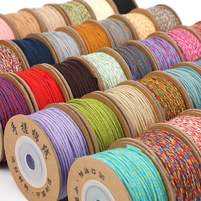 供应文玩线绳无弹力耐磨串珠子蒙古手搓棉线菩提编织藏式手绳