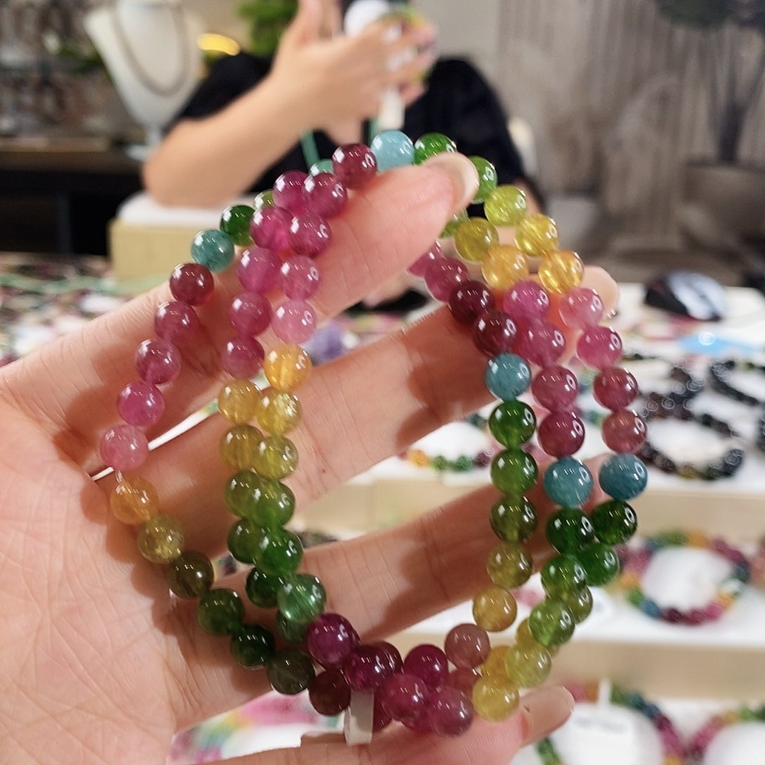 手串未镶嵌碧玺G2132三圈颜色微差