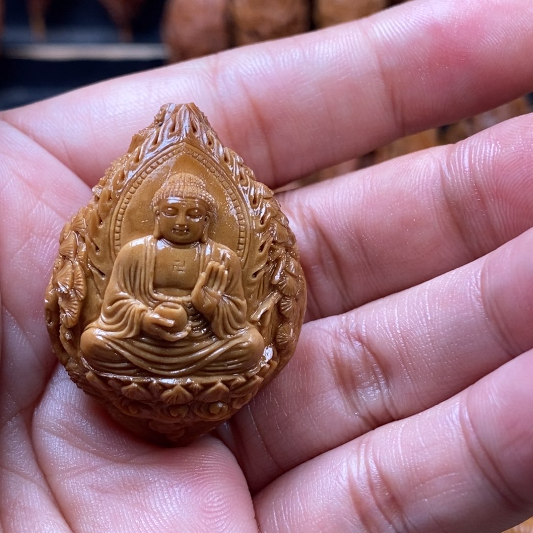 橄榄核手串/手链9*2核雕单子