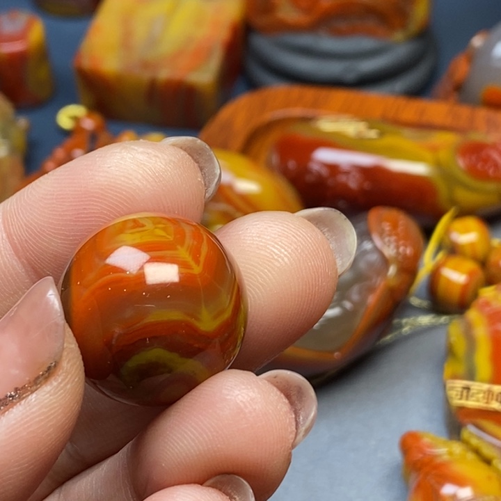 玛瑙/玉髓挂件未镶嵌喵***…