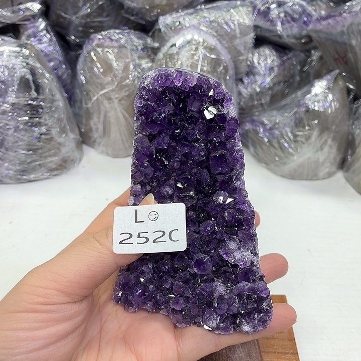水晶未镶嵌摆件天然紫水晶