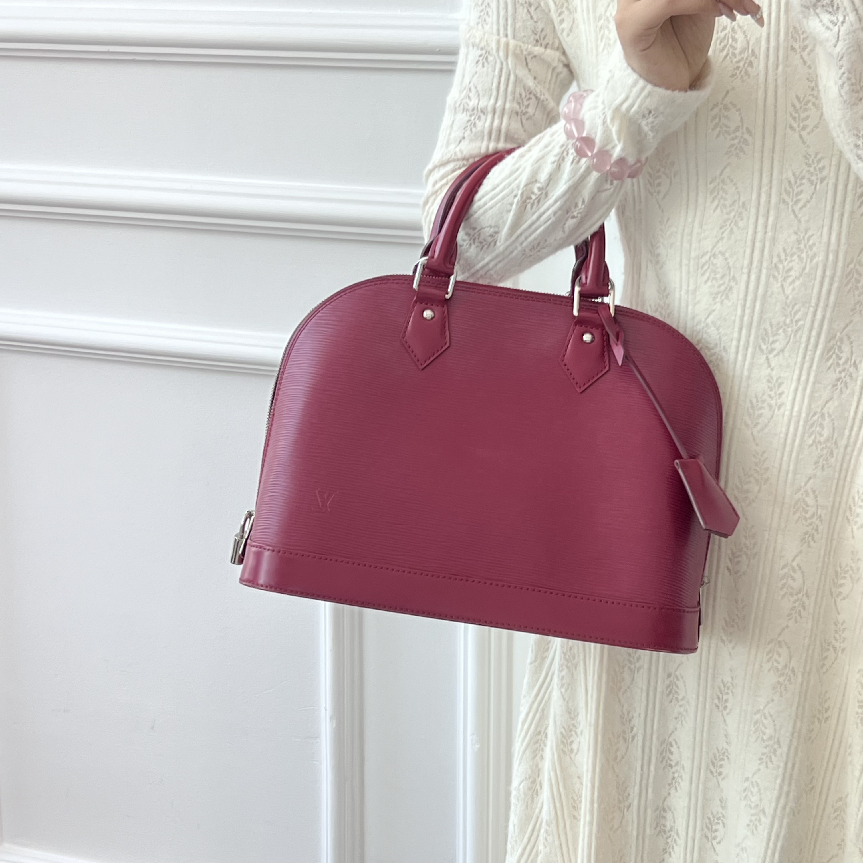 99新 LouisVuitton/路易威登 Alma  水波纹 牛皮 大号 手提包 