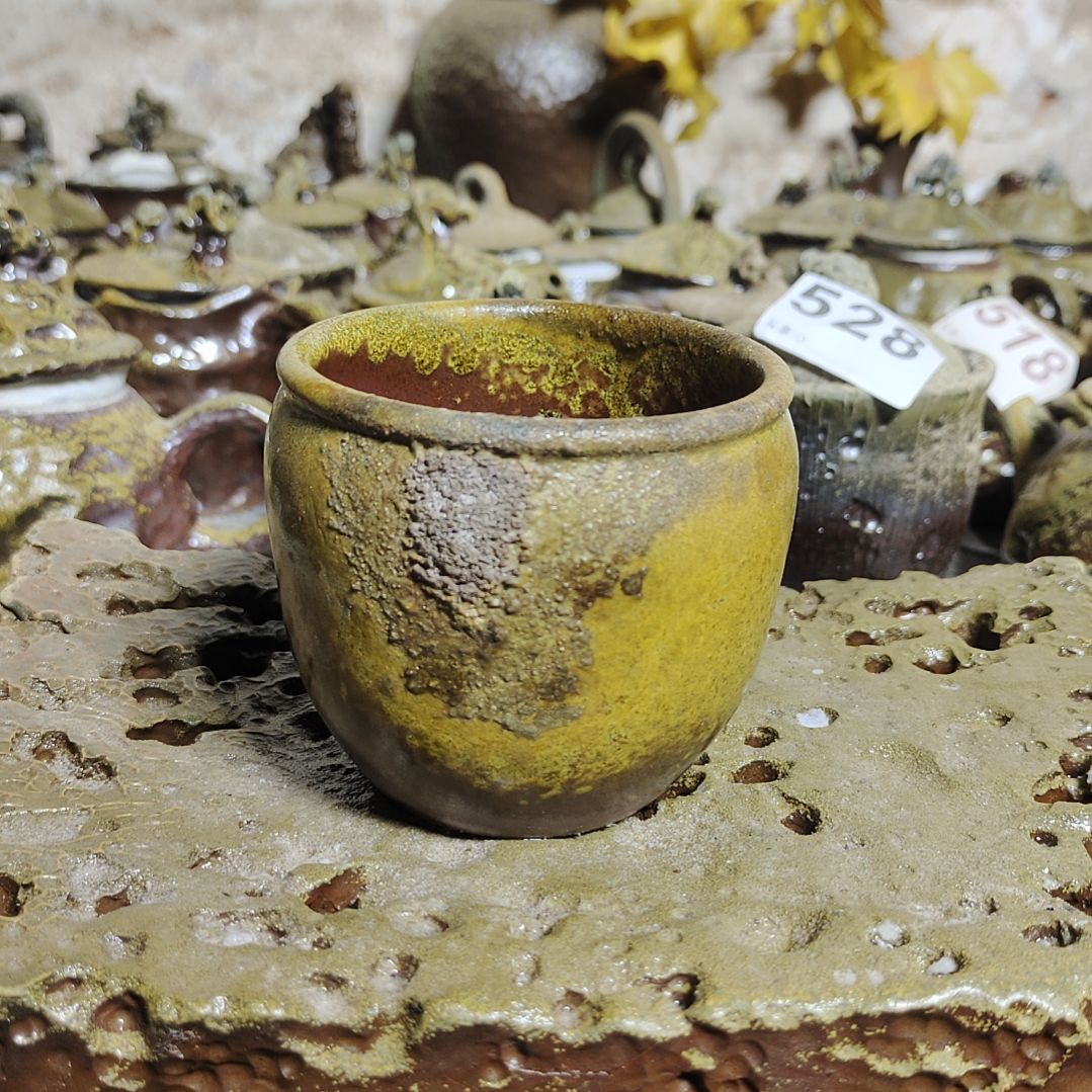 坭兴陶纯柴满金杯160C