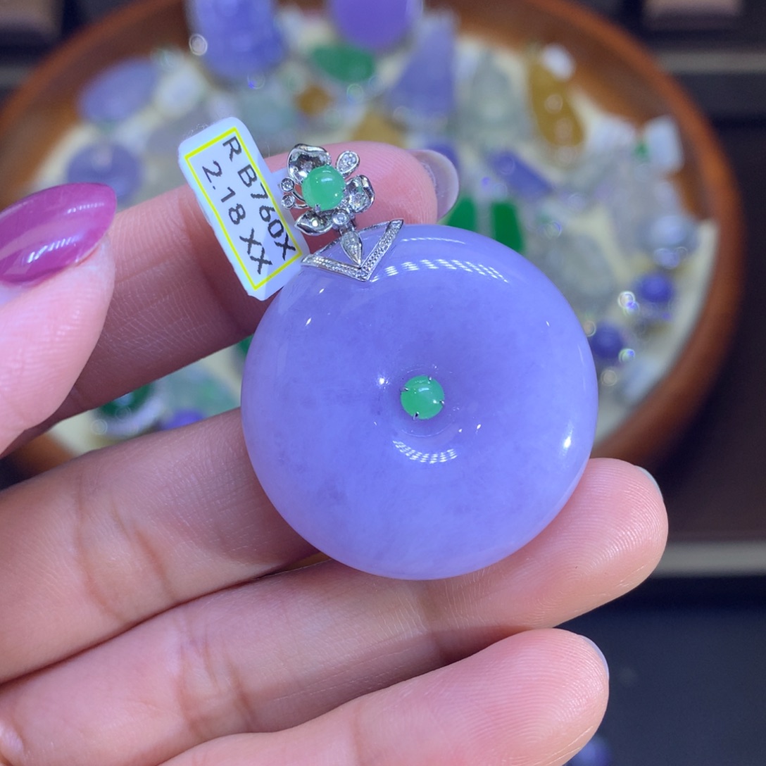 翡翠戒指18K金镶嵌翡翠