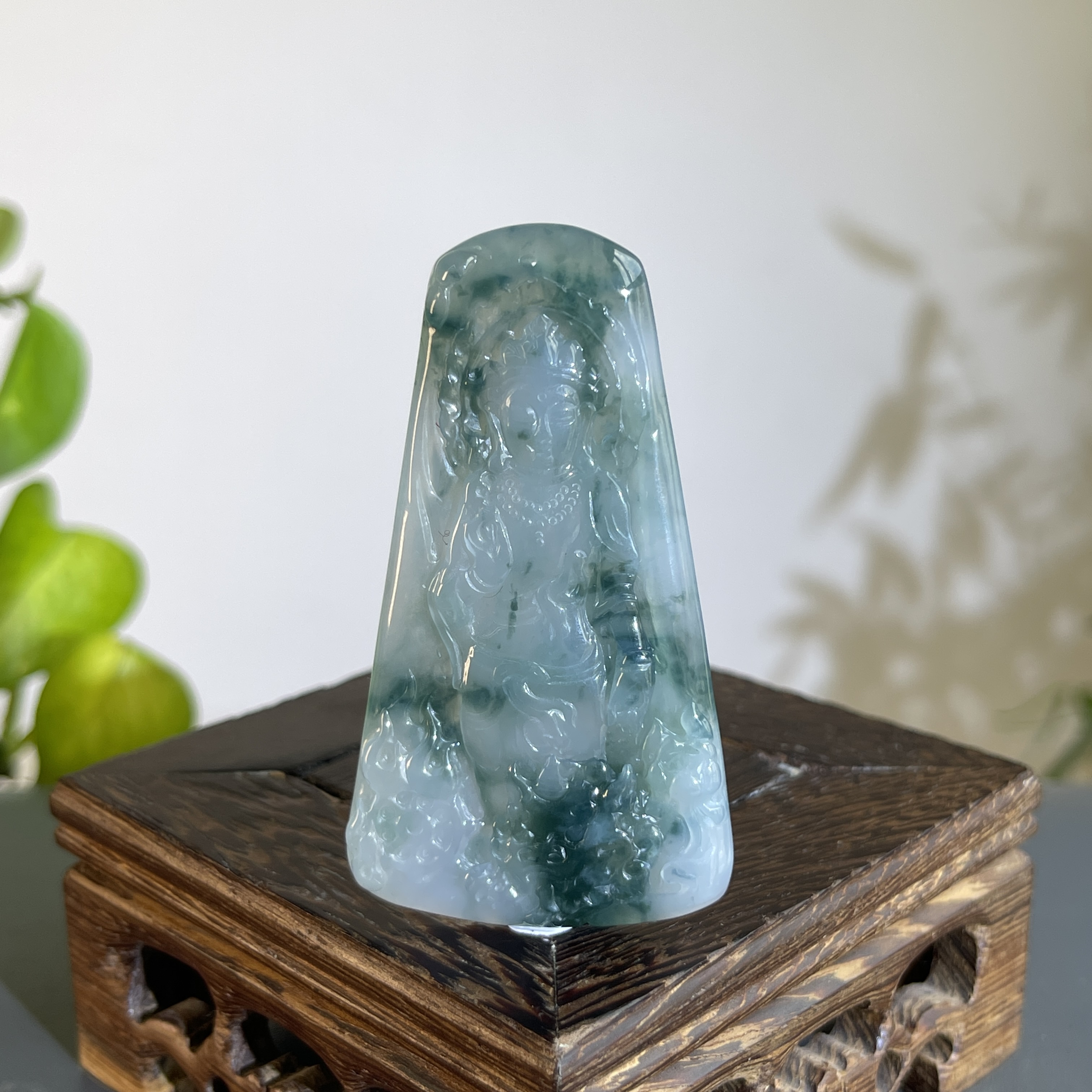 JXA08-69 天然缅甸翡翠A货 文殊