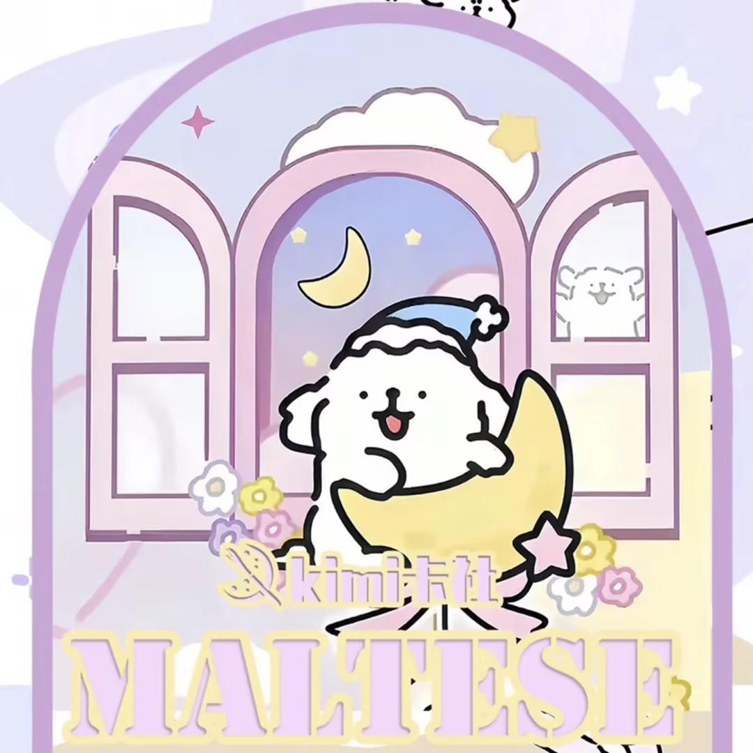 KIMI卡社【平拆】线条小狗冰箱贴一弹