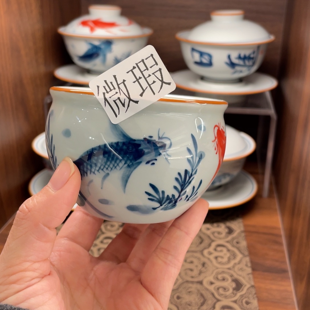 微瑕釉下彩纯手绘