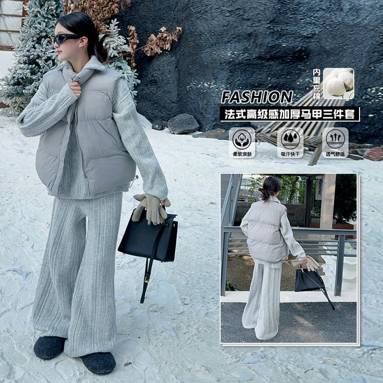 套装韩版秋季纯色女童中大童