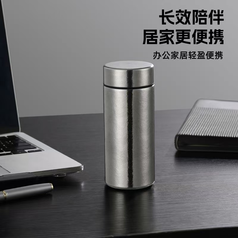 纯钛保温杯220ml冰花便携口袋杯轻量化双层真空钛水杯健康保鲜