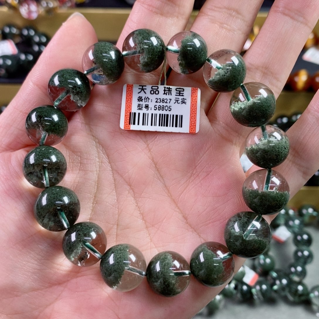 水晶手串未镶嵌绿幽灵58805