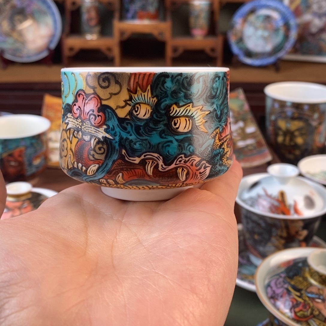 手工手绘小青龙主人杯