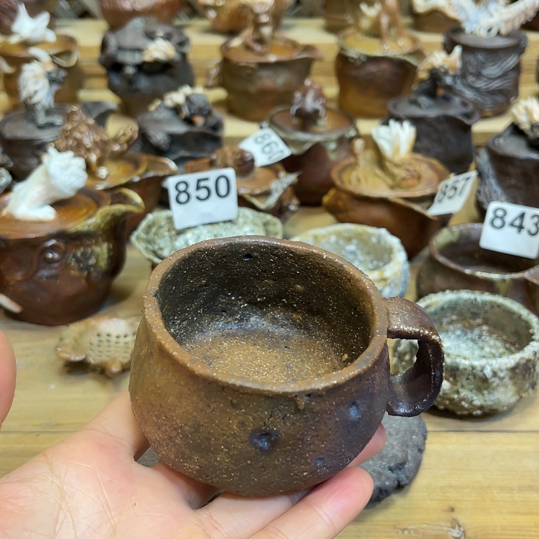 杯柴烧粗陶手捏马克杯特价