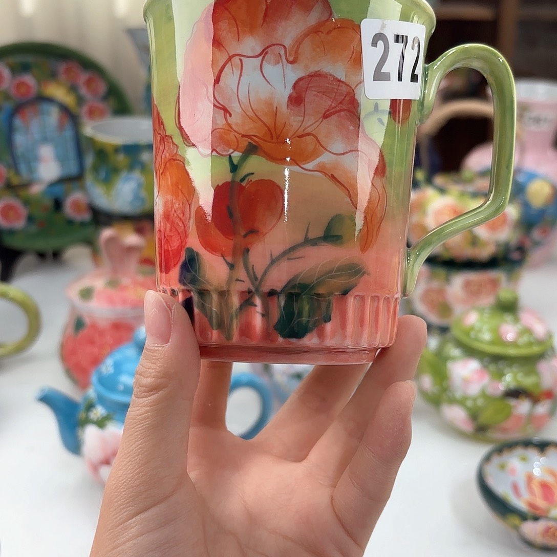 景德镇手绘高温釉下彩陶瓷茶具