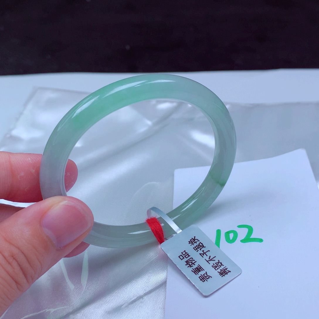 未镶嵌手镯翡翠缅甸天然A货翡翠手镯54.8贵妃圆条