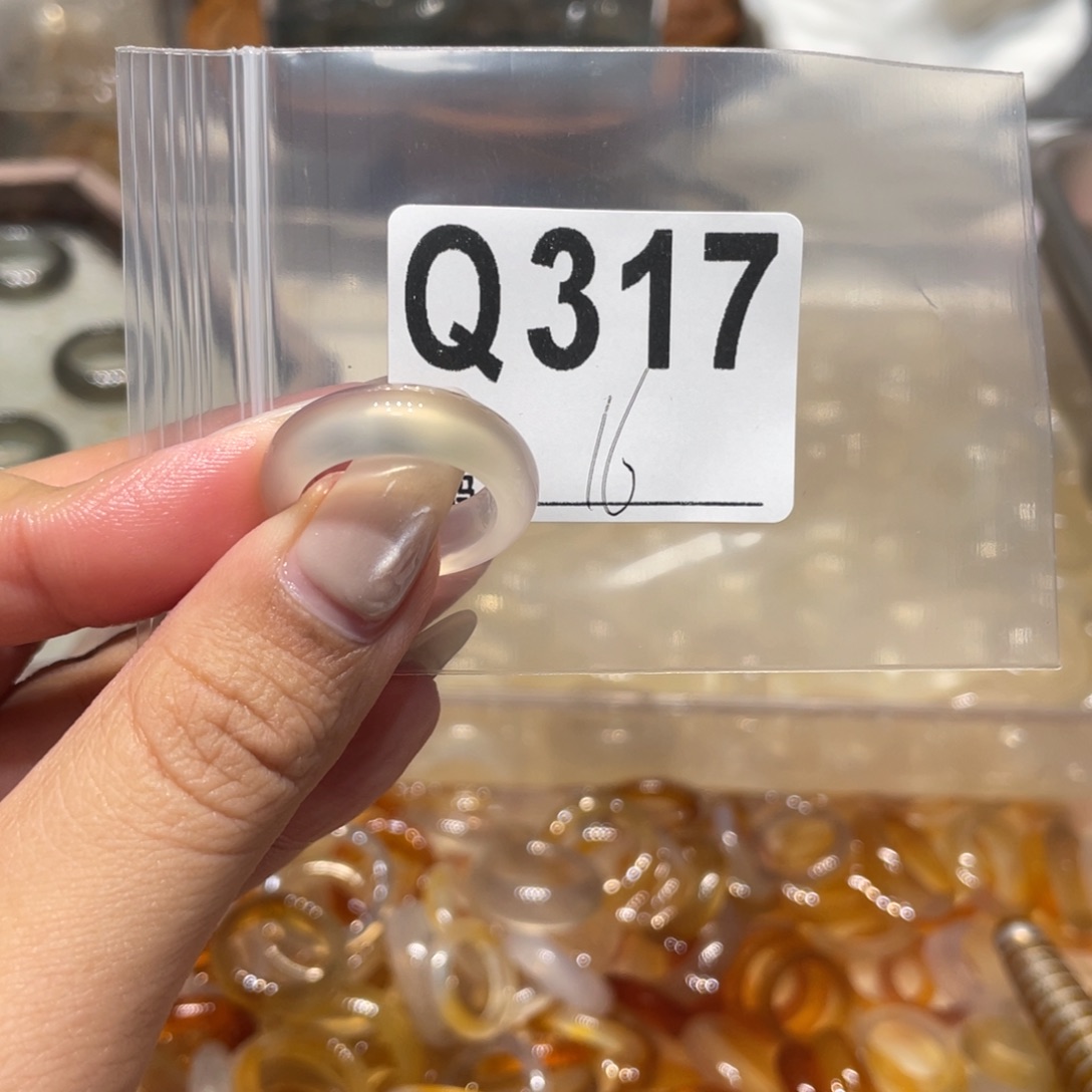玛瑙/玉髓未镶嵌戒指317