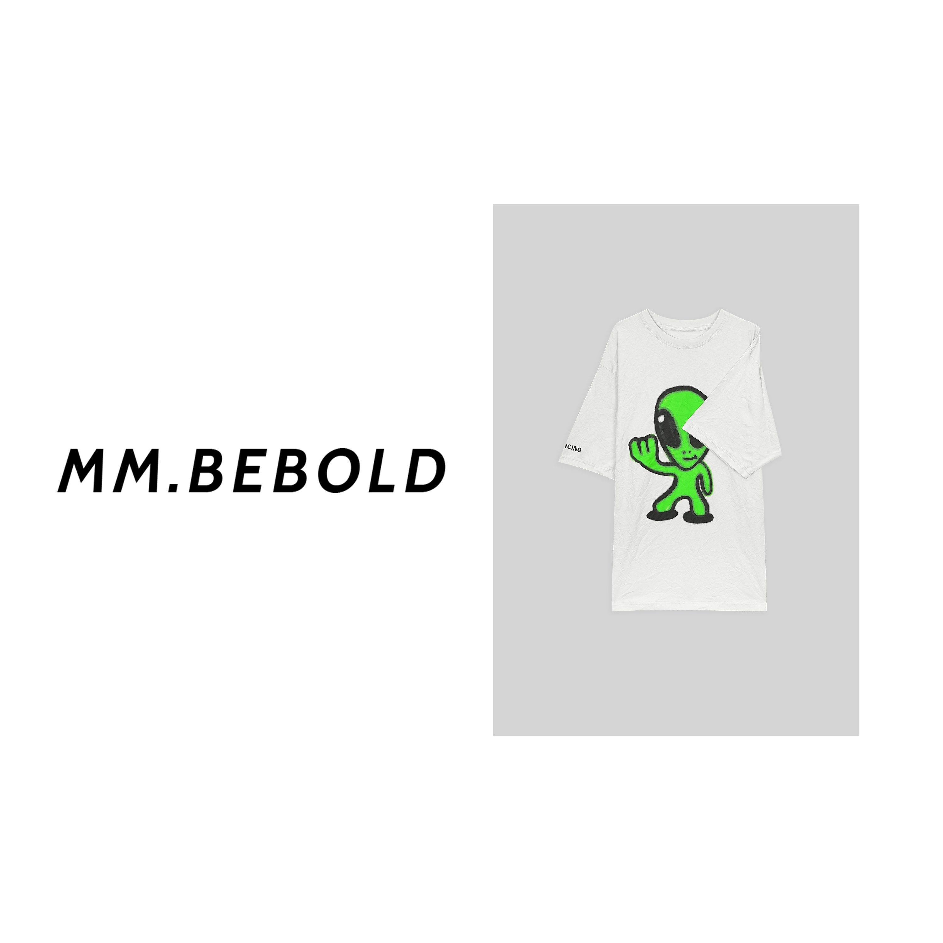 【妙姐精选】天外来物 棉100 褶皱感印花短袖T恤XYXS790