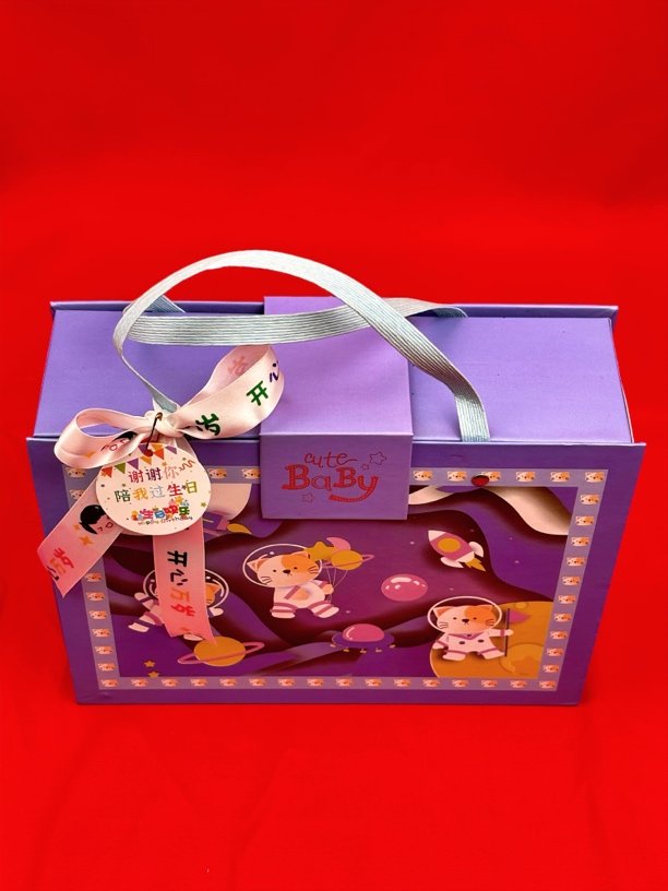 创意翻盖手提高档生日礼物盒伴手礼盒