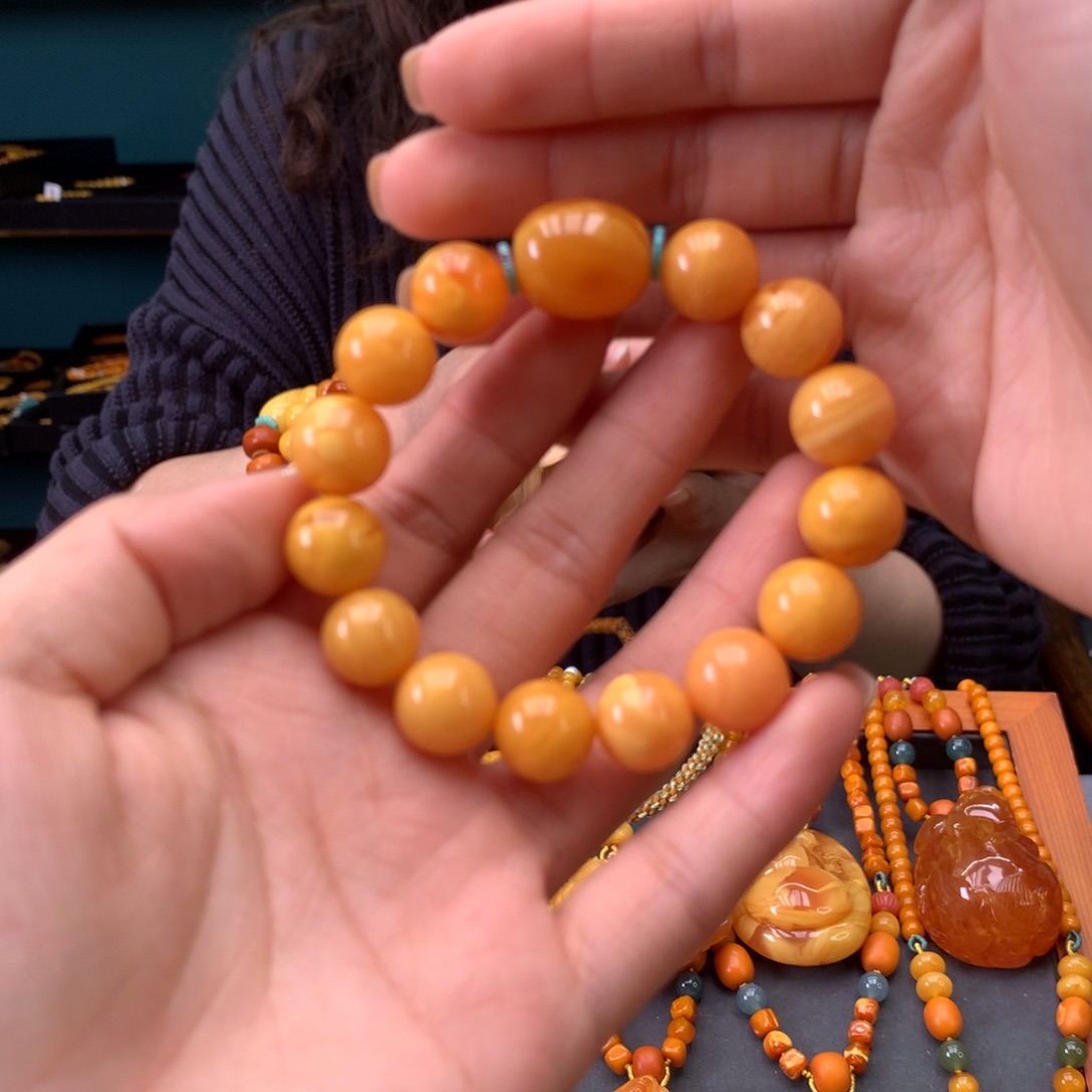 蜜蜡未镶嵌手串天然