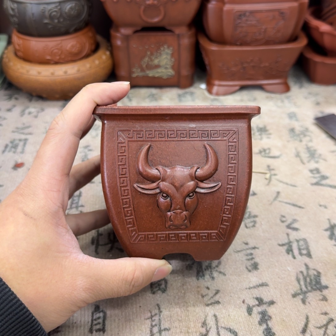 紫砂花盆宜兴紫砂正品9x9