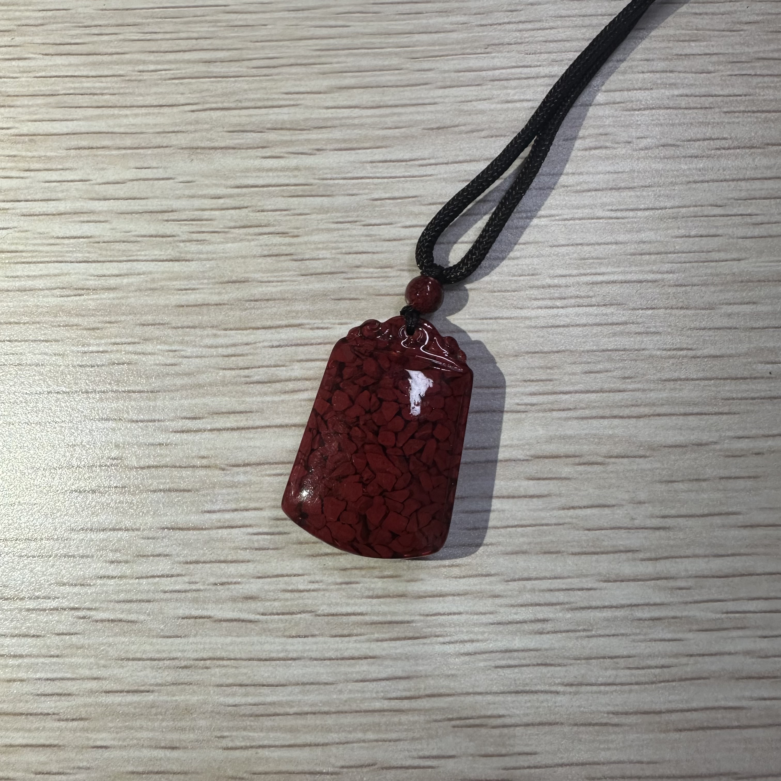 天然辰砂【闪购商品】朱砂晶体砂无事牌D86