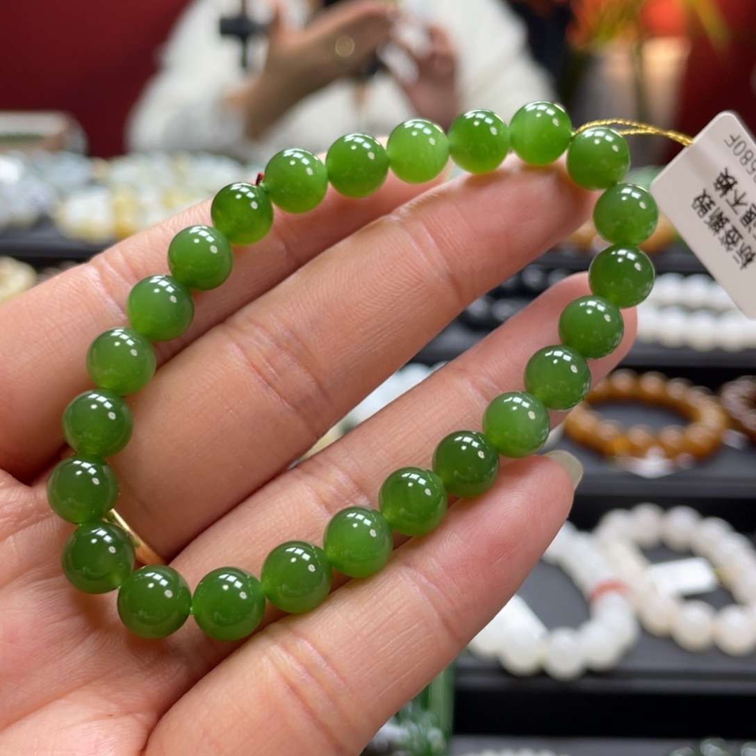 和田玉（碧玉）手链未镶嵌