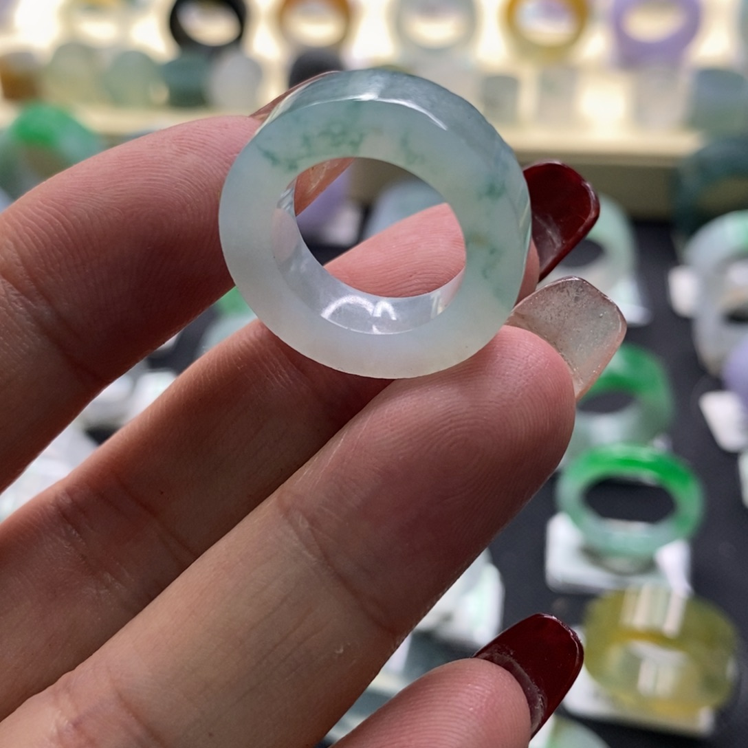 定制翡翠未镶嵌翡翠戒指10-12