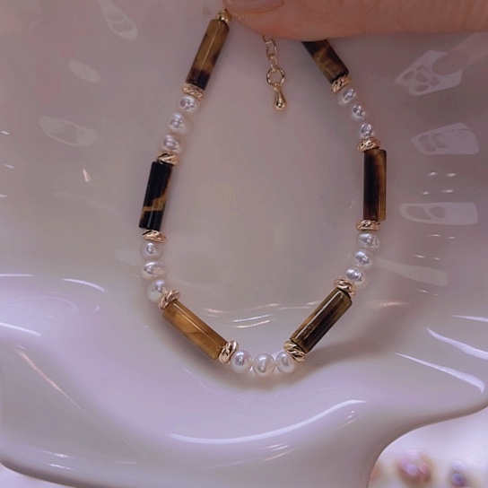 淡水珍珠手绳合金