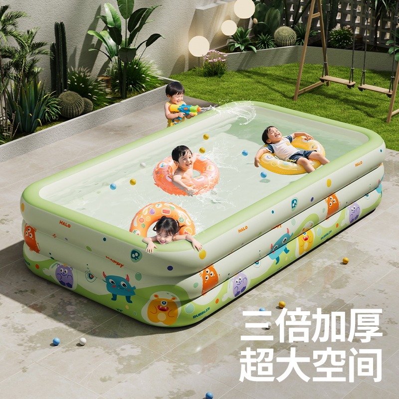 【怪兽】游泳池家用超级大号家用儿童充气泳池耐磨婴儿游泳桶戏水池