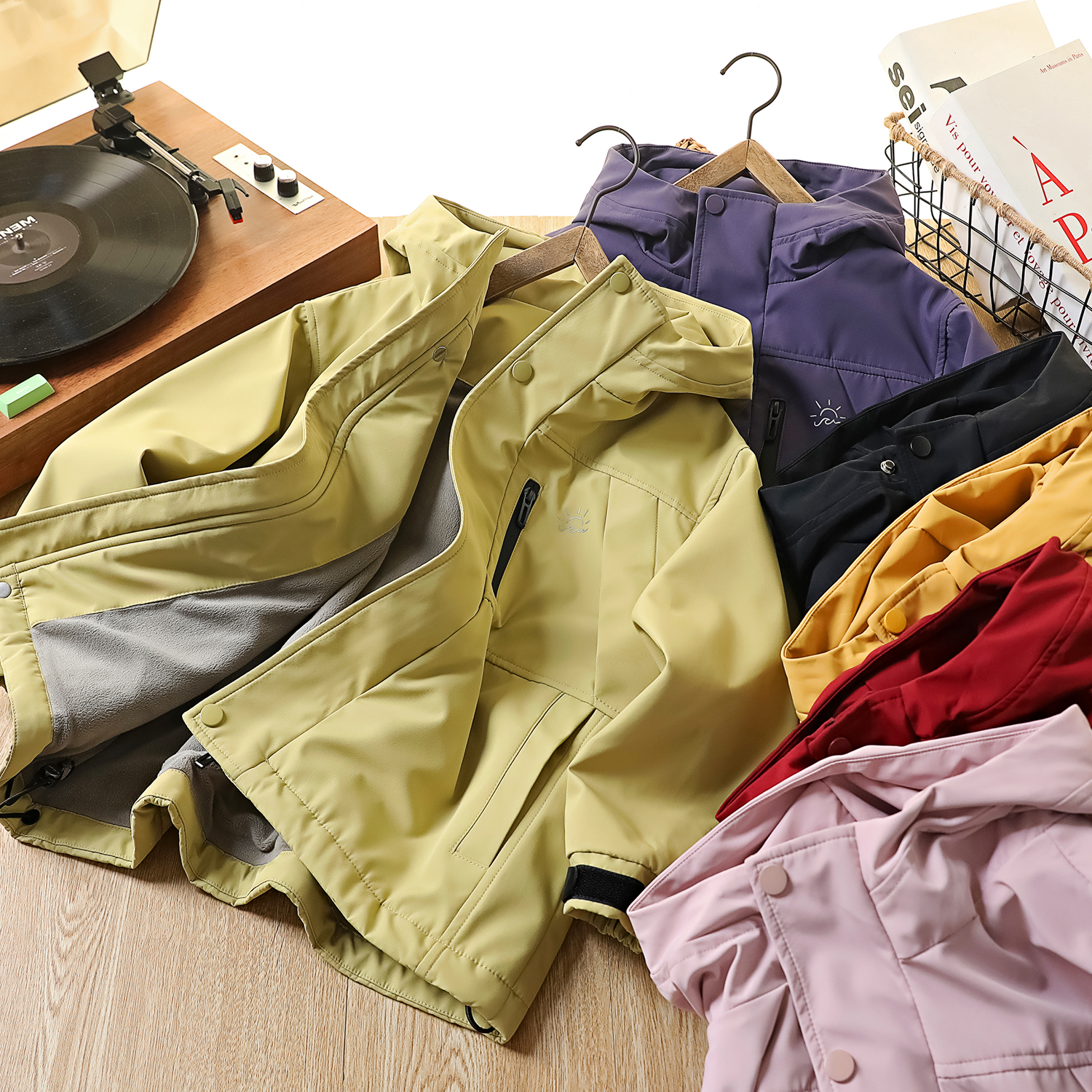 儿童加绒外套冬季新款撸猫绒加厚拉链防风上衣中大童连帽外套6829