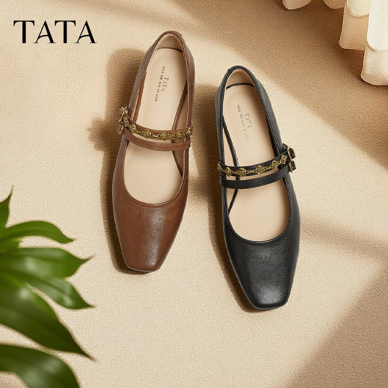 TATA/他她复古时尚休闲百搭女气质玛丽珍鞋YRU03CQ5
