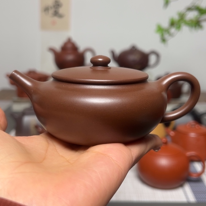 紫砂茶壶a*盛全手工扁晨