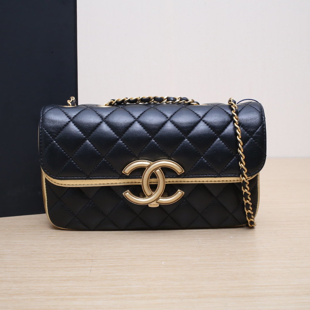 95新 Chanel/香奈儿 【双攀】19早秋 埃及系列 大logo口盖包 28开