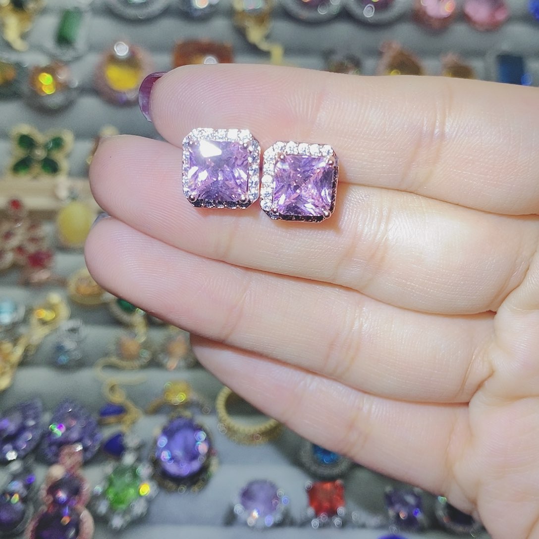 【闪购商品】托帕石耳饰银S925镶嵌