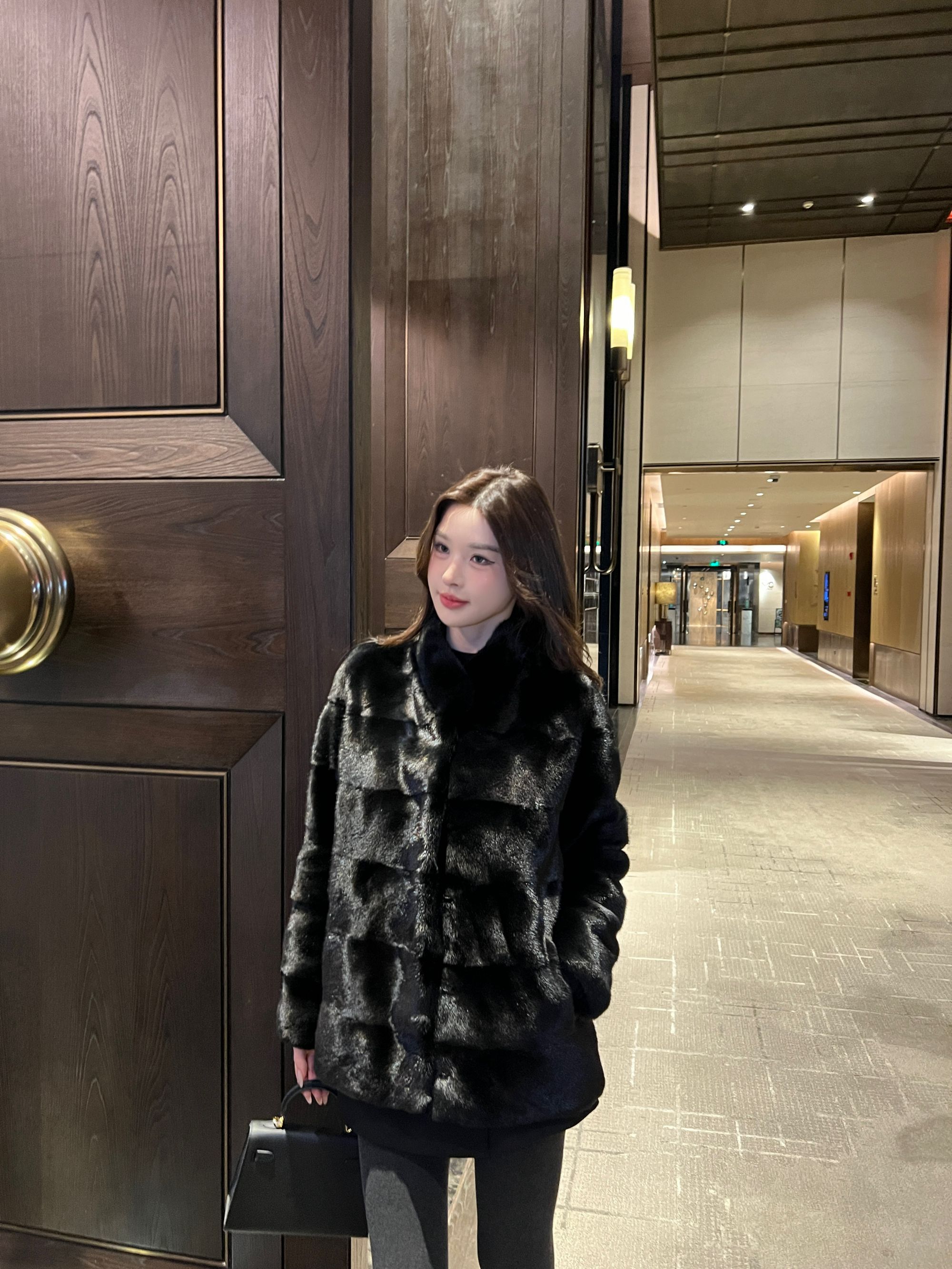 【BAGALIO】【墨染如霜】进口宝嘉美立领水貂毛外套 1153