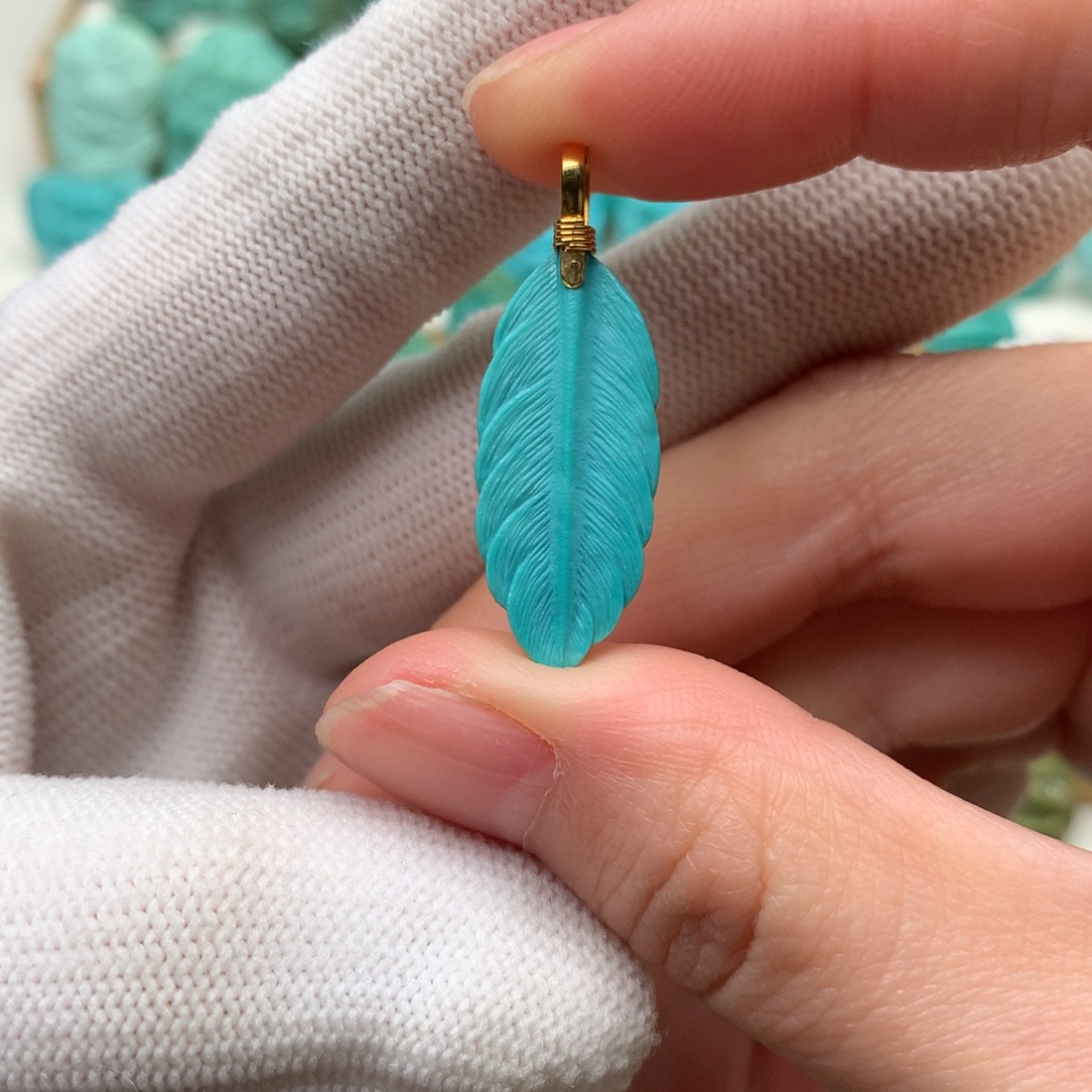 绿松石18K金镶嵌配饰