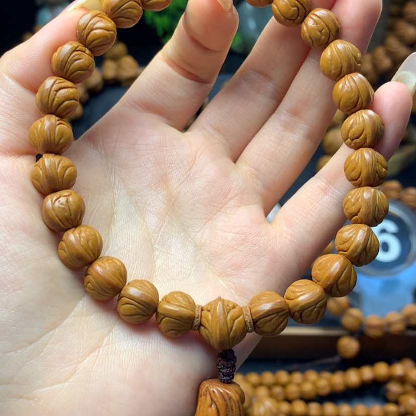 【闪购商品】桃核手串北***北野生玉龙脊10➕