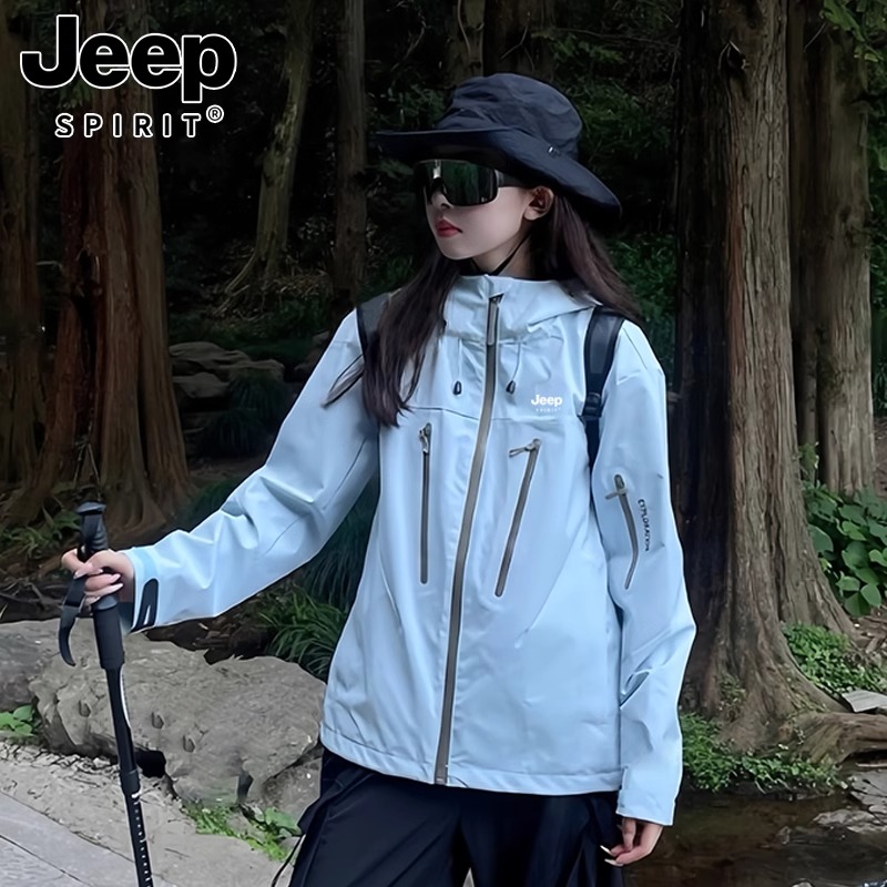JEEP SPIRIT冲锋衣女2025新款春秋季小个子三合一防风防水外套