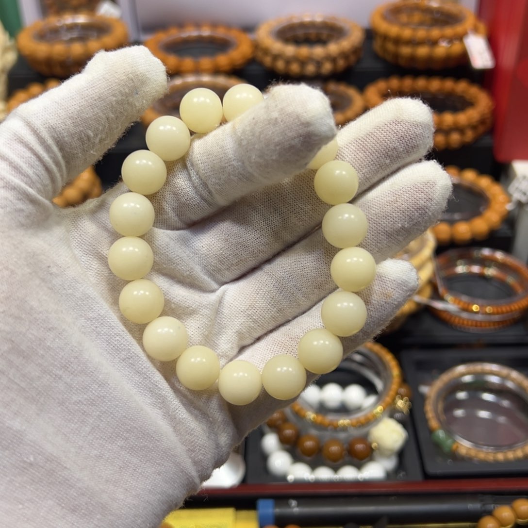 白玉菩提吊坠止*大白串12mm