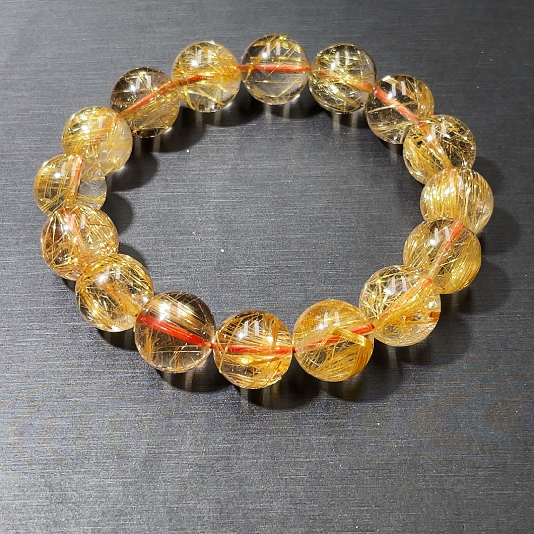 奥***u未镶嵌水晶手串钛晶