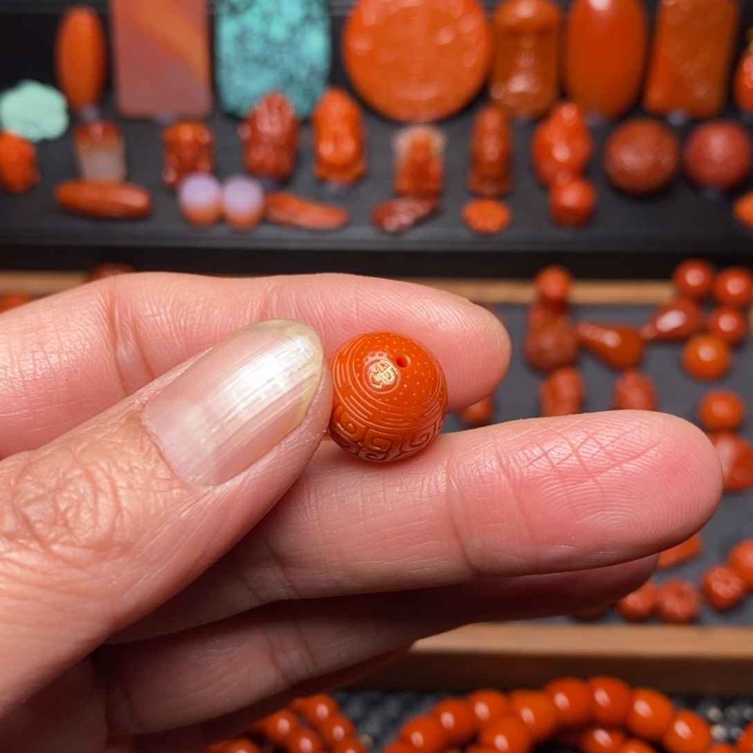 南红玛瑙配饰纯色精工13.8未镶嵌李*城