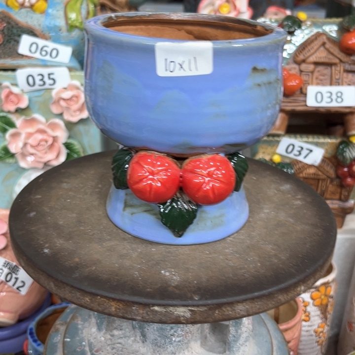 紫砂花盆粗陶材质多肉花盆