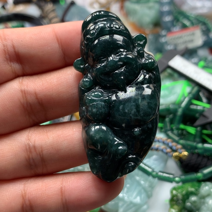 翡翠颈饰未镶嵌保真天然A货翡翠