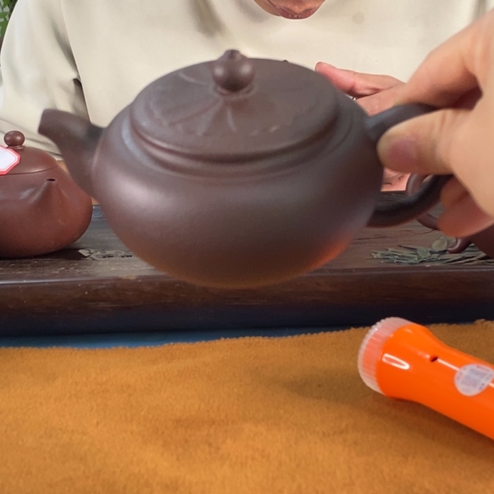 紫砂茶壶天青凌花紫砂壶200左右的容量