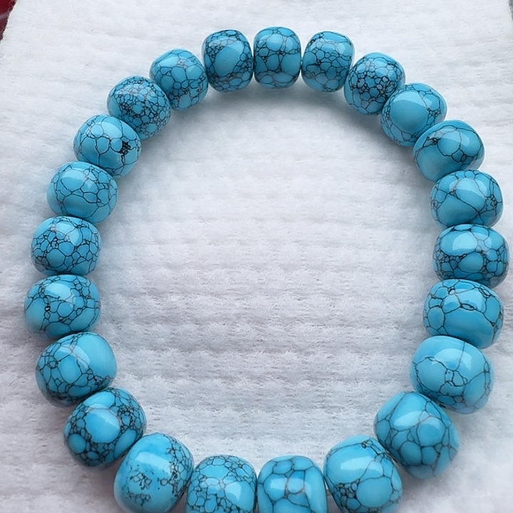 尺寸：10/8➕蓝网花纹老型珠手串
