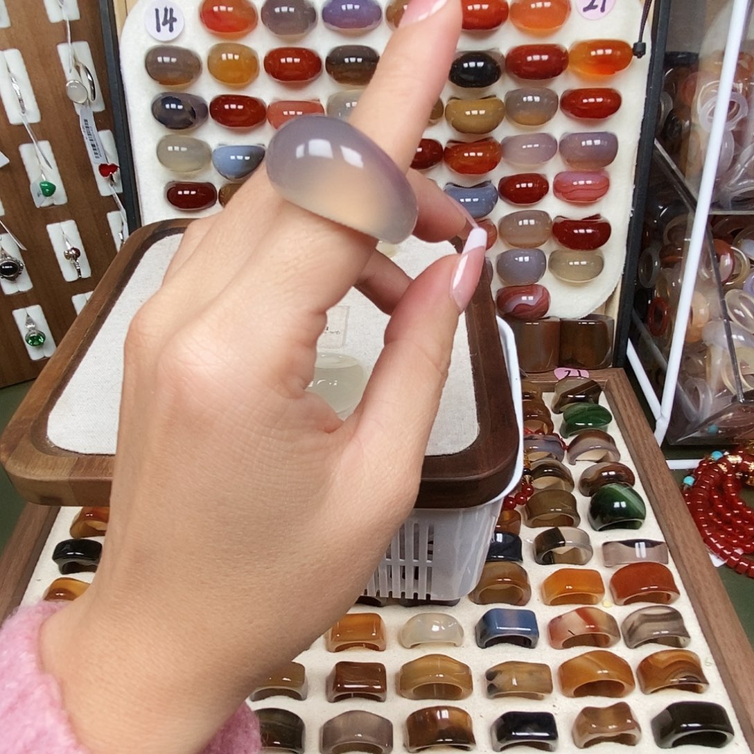 、***️玛瑙/玉髓合金戒指