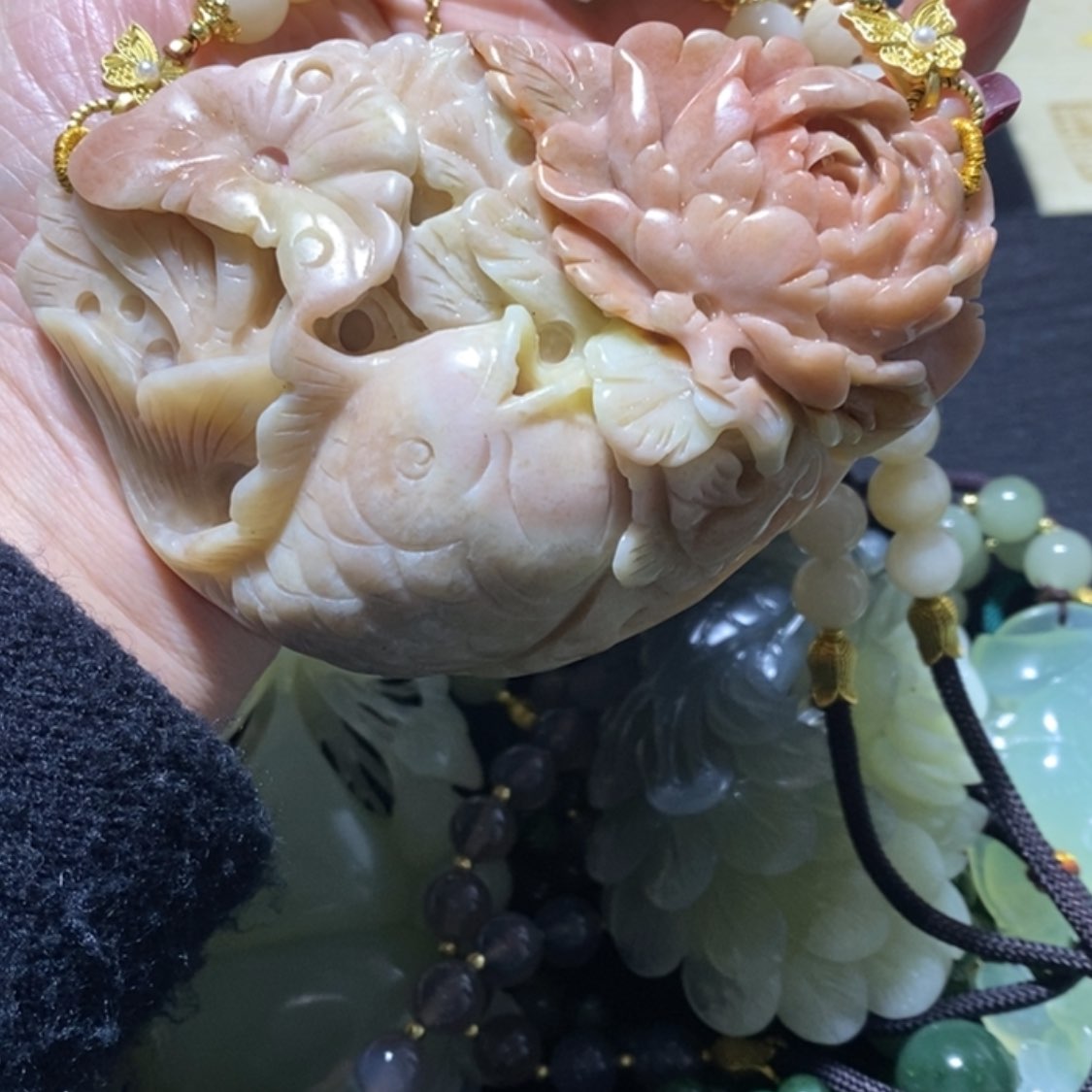 【闪购商品】岫玉毛衣链未镶嵌