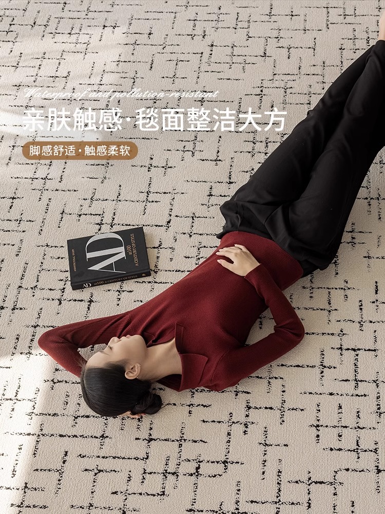 【可可小姐】硅藻丝法式卧室客厅地毯防水现代简约沙发地垫轻奢