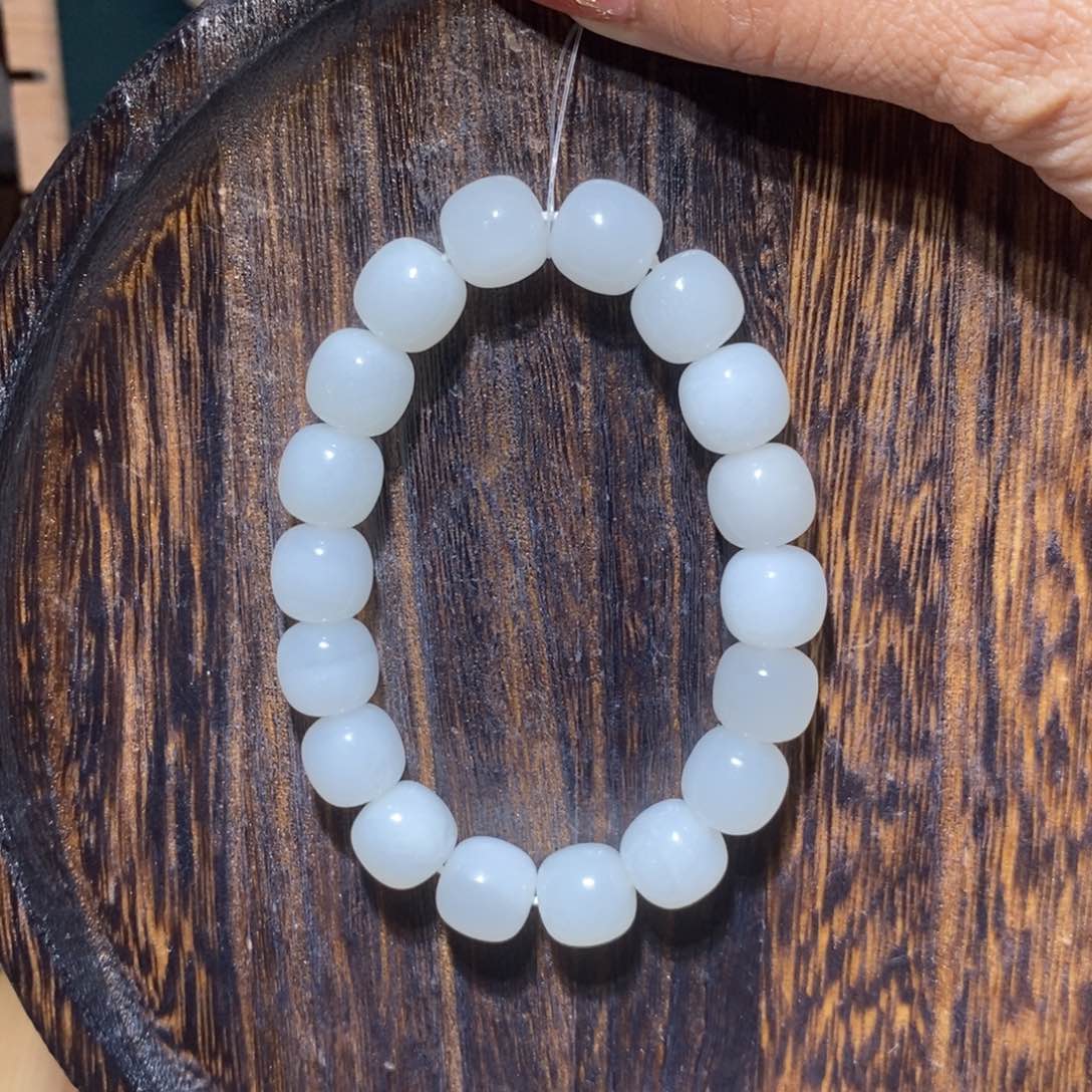 和田玉手串未镶嵌卡12老型