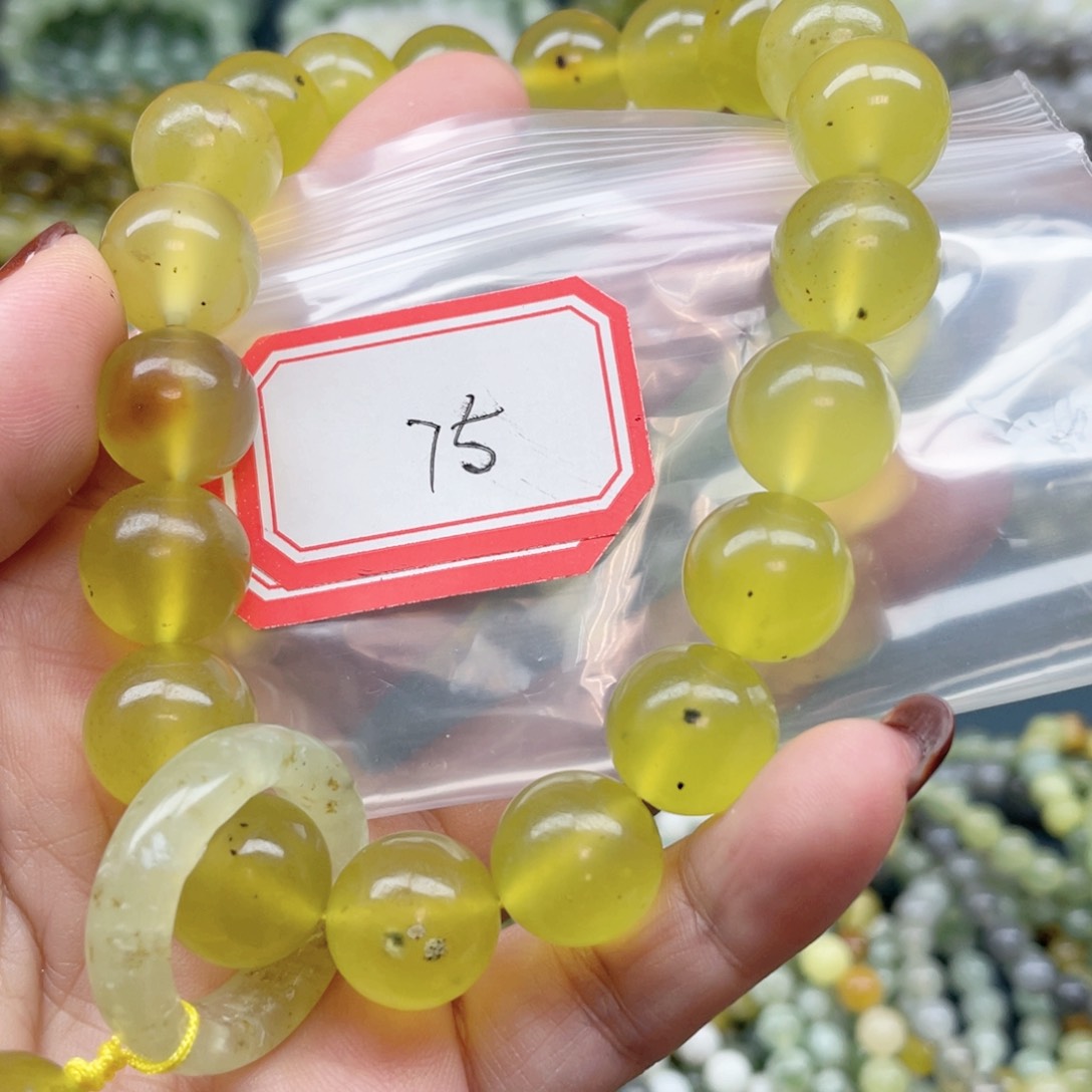 未镶嵌蛇纹石玉手串